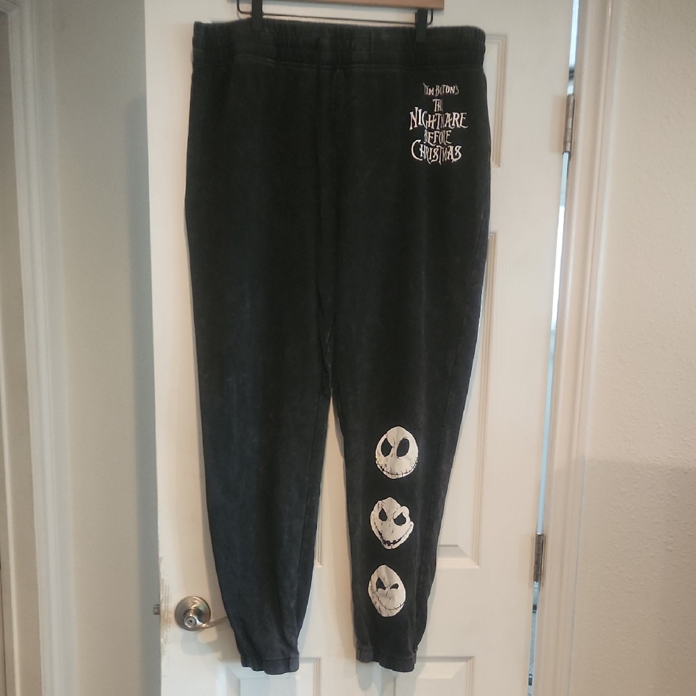 Disney Sz XL Unisex Nightmare Before Christmas Jack Skellington Sweats Mineral